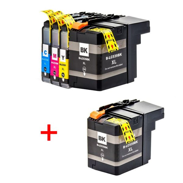 Brother LC539XL / LC535XL Ink Multipack + 1 LC539XL BLACK - Compatible