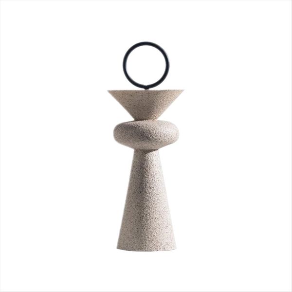 Abstract Geometric Sandstone Statue Art Ornaments D