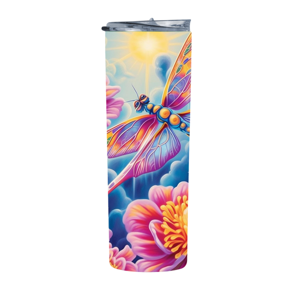 Floral Sky Dragonfly 63 20 Oz Straight Skinny Tumbler 203