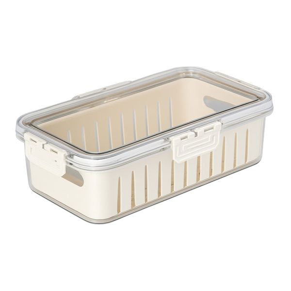 2 Piece - Airtight Fresh-Keeping Refridgerator Container - White