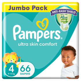 Pampers Anti-Rash Shield Taped Diapers - Size 5+ (12-17 kg), 48 Diapers ...