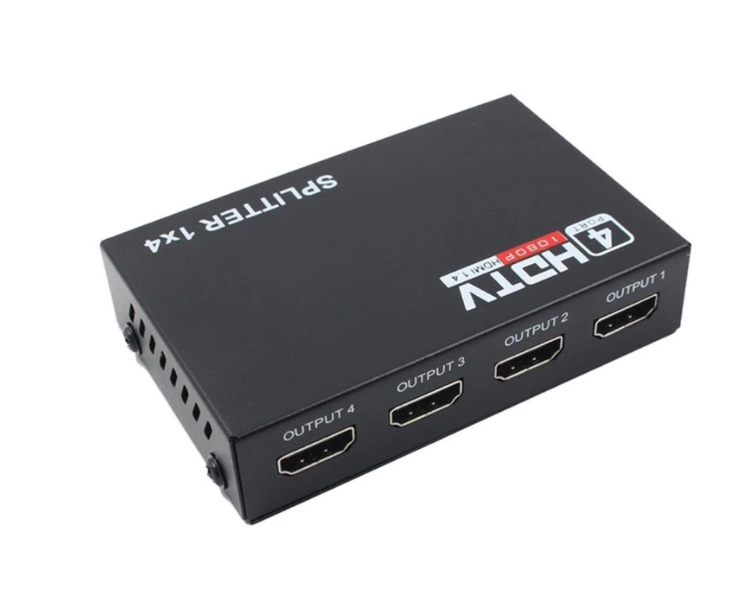 URK 1 to 4 HDMI Splitter Adapter for HDTV, 3D, TV, PC Computer Laptop