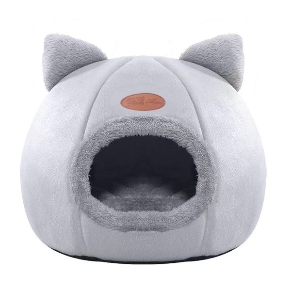 ZELTRYN Semi-Enclosed Warm Fleece Pet Bed for Sleeping