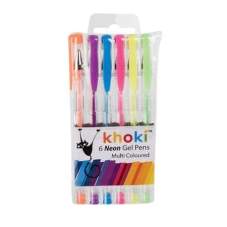 Neon Gel Pens, 6pcs.