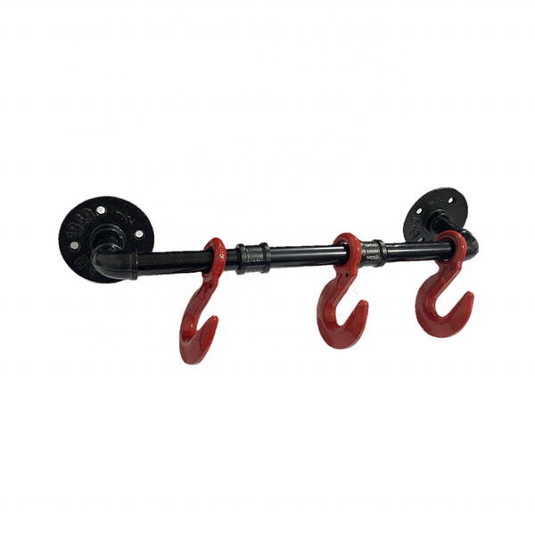 Vintage Heavy Industrial Hook with Pipe Set