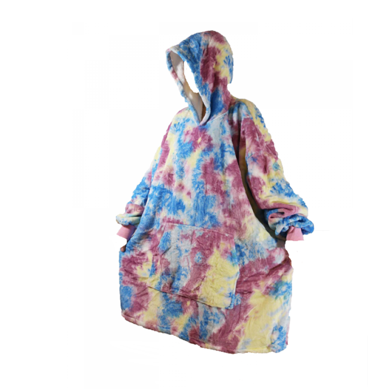 Oversized Tie Dye Plush Blanket Hoodie Shop Today. Get it Tomorrow