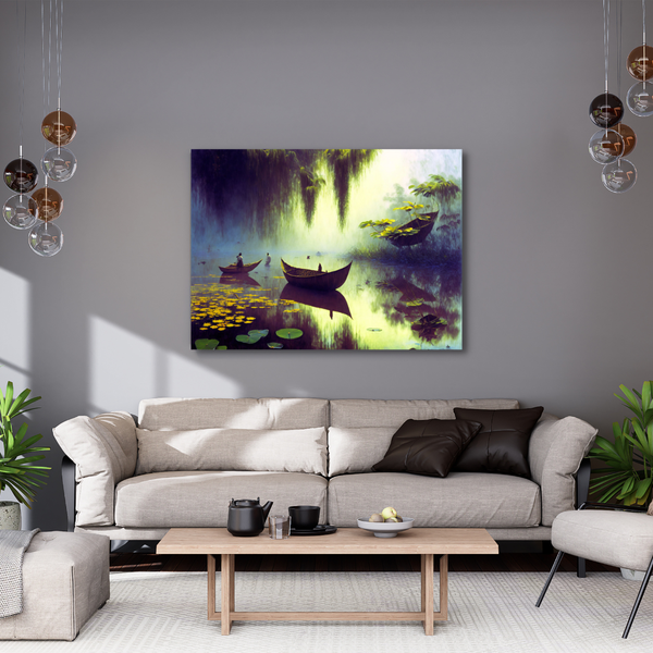Canvas Wall Art - Green Swamp Artwork