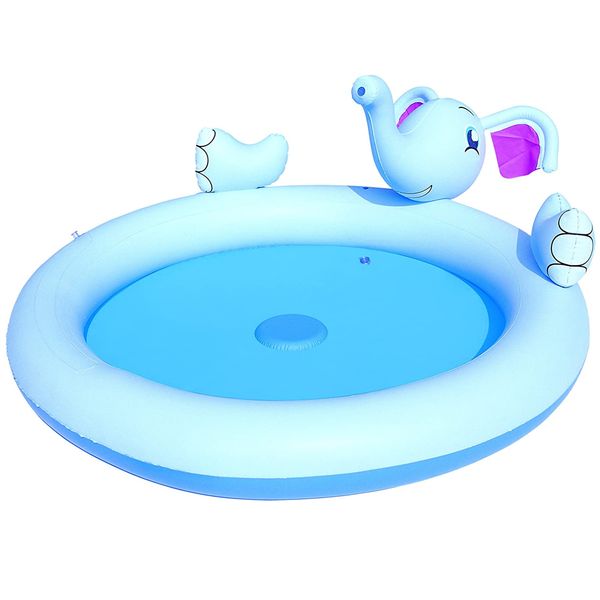 Indoor Outdoor Inflatable Elephant Game Sprinkler Wading Pool -168x152x66cm