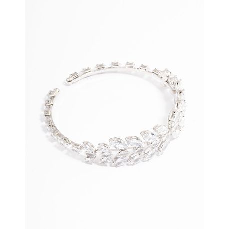 Rhodium Cubic Zirconia Statement Marquise Wrist Cuff, Shop Today. Get it  Tomorrow!