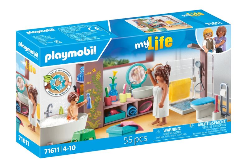 Playmobil My Life - Bathroom with Shower Set - 55 Pieces