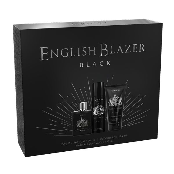 Yardley English Blazer Black Eau de Parfum, Deodorant, Hair &amp; Body Wash