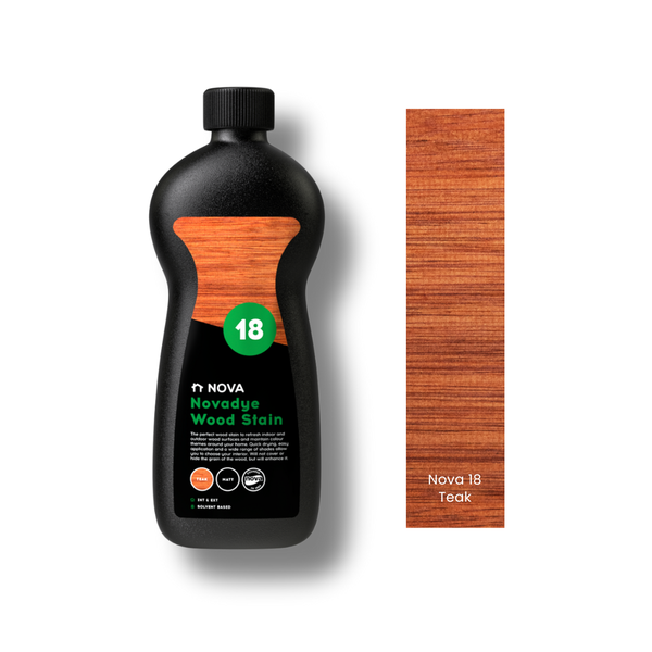 Nova 18 Novadye Wood Stain - Teak 500ml