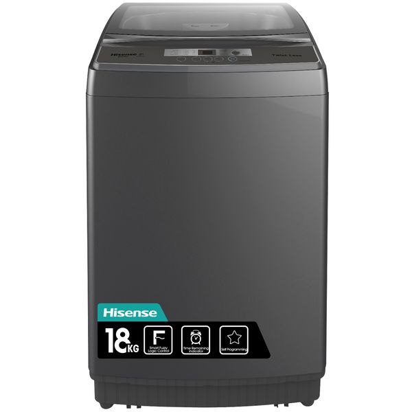 Hisense - 18kg - Titanium Silver Top Loader
