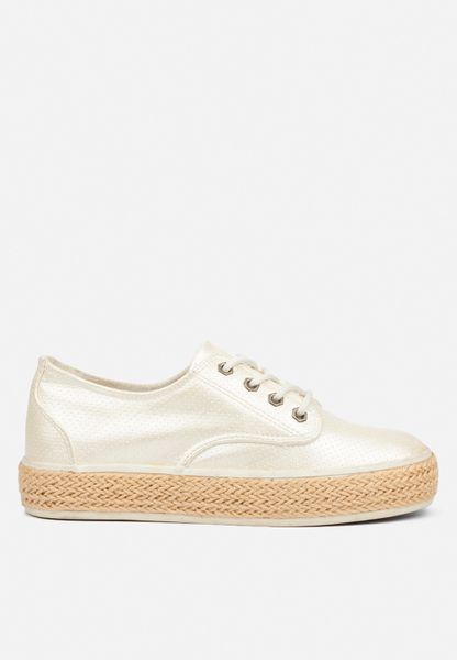 Women's Miss Black Regine Espadrille Sneaker - White