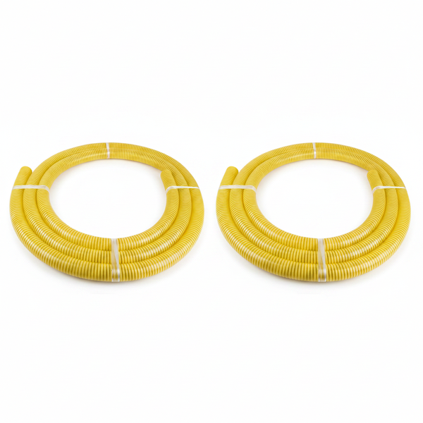 Heliflex Flexible Yellow Tube - 40mm Diameter, 5m Length - 2 Pack