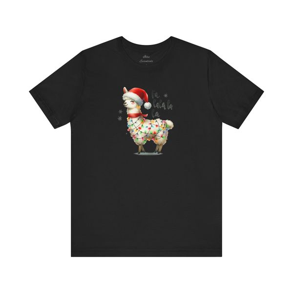 Fa La La Llama Festive Kiddies T-shirt (Black)