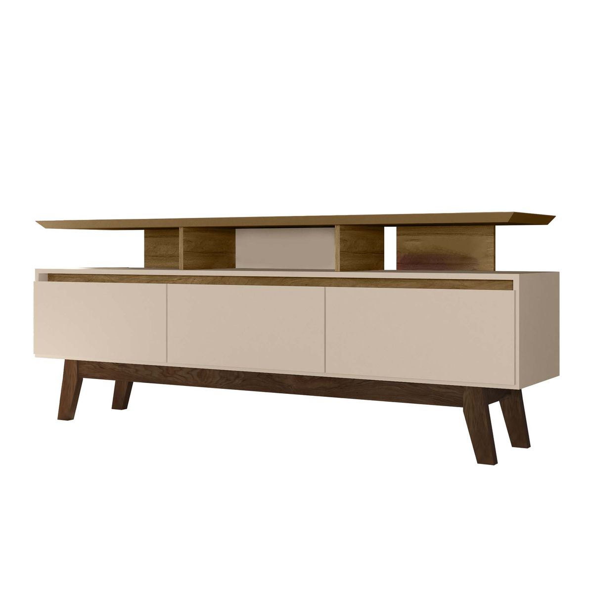 Linx Rack Rubi 1.6 Entertainment TV Stand White & Brown Buy Online