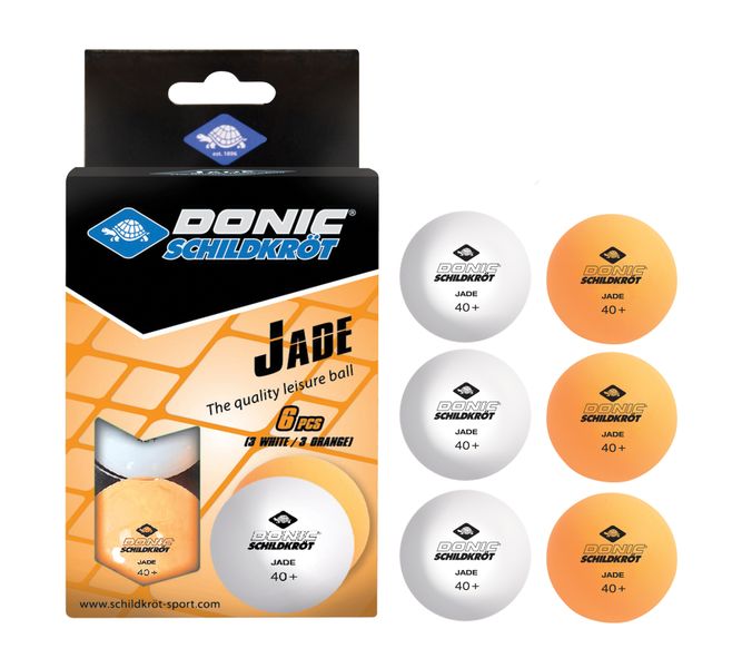 Donic-Schildkröt Table Tennis Balls Jade White / Orange - 6 pieces