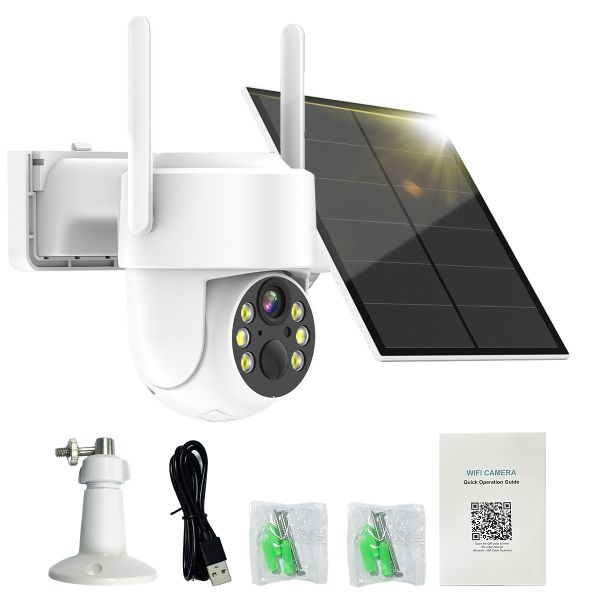 8MP Outdoor WIFI Security Cameras with 2.5K Solar Panel