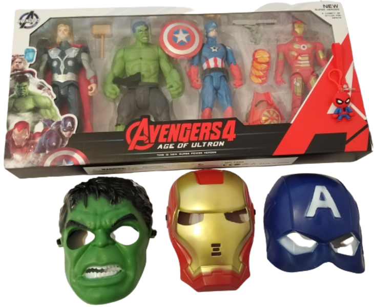 Avengers Action Hero Collection with Masks and Keyring