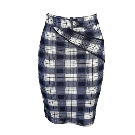 Blue plaid 2024 skirt xl