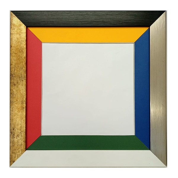 Geometric SA Flag Framed Mirror - 300x300mm for house, home and office