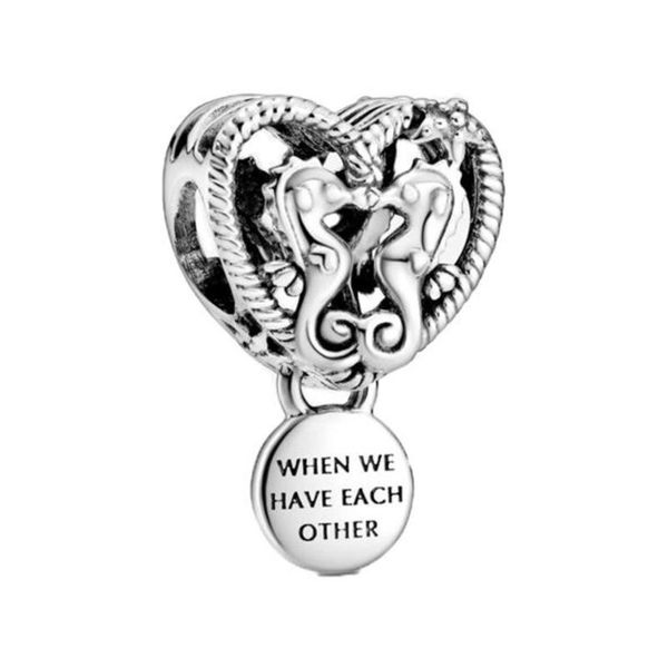 Seahorse Heart Charm