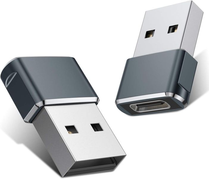 2 Pack USB to USB C Adapter Compatible with iPhone 16 iWatch 7 8 9 10