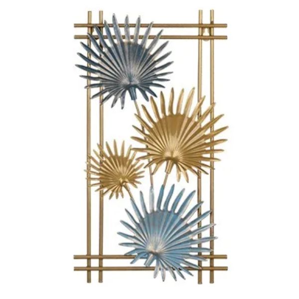 Home Decor Ginkgo Leaf Wall Hanging (70cm) - Palm, Blue