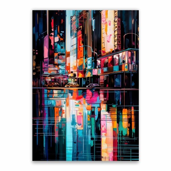 Vibrant Colourful New York Poster - A1
