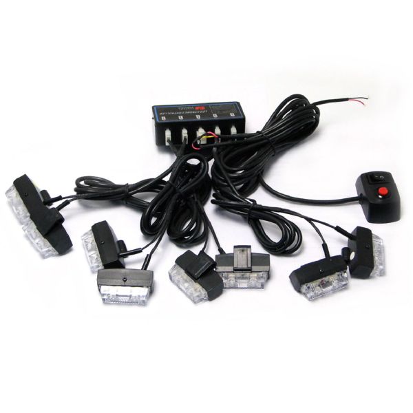 Grill Clip-On Emergency Strobe Warning Light - White