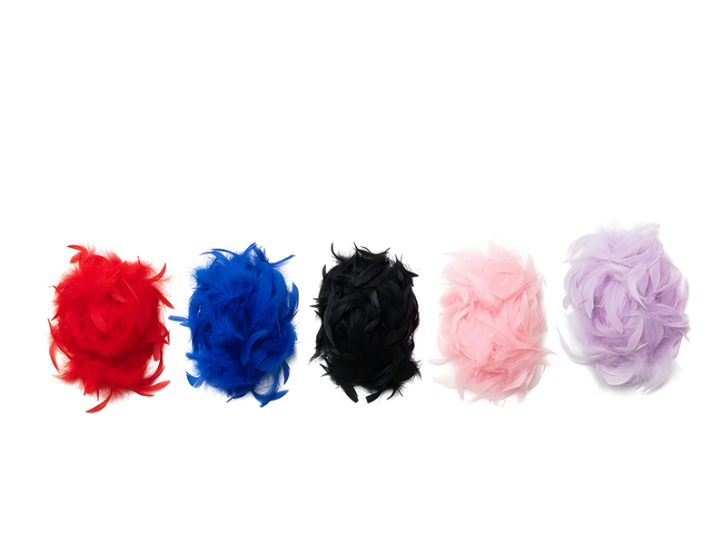 Vibrant Feathers 5-Pack (In 10 Colors) for DIY &amp; Crafts
