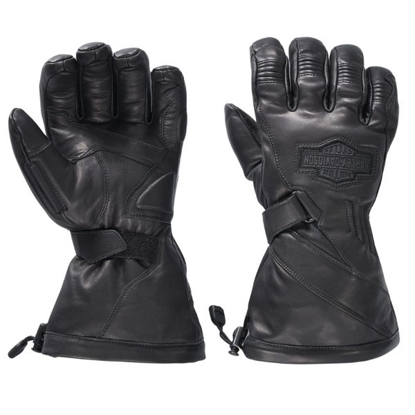 Harley-Davidson Men's Circuit II Waterproof Leather Gauntlet Gloves