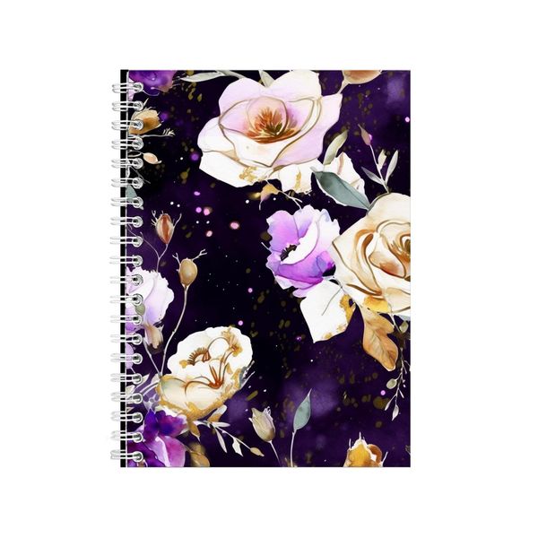 Bright Watercolor Yellow Sunflower Notebook Gift Idea Notepad Pad 108