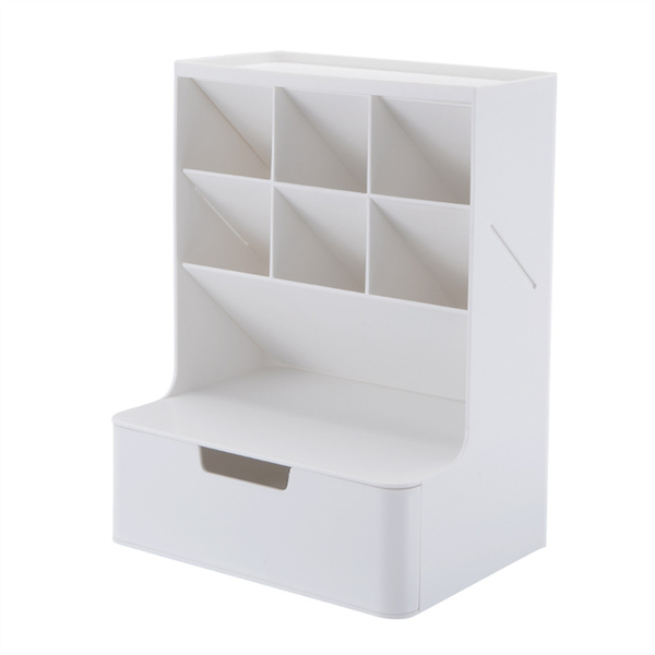 6 +1 Pencil Makeup Storage Box School Supplies Stationery White