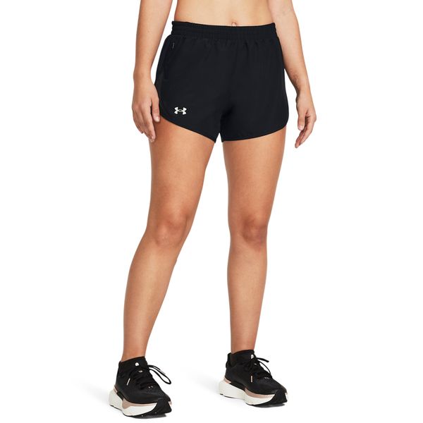 Under Armour Women's Fly By 3'' Running Shorts - Black/Black/Reflective