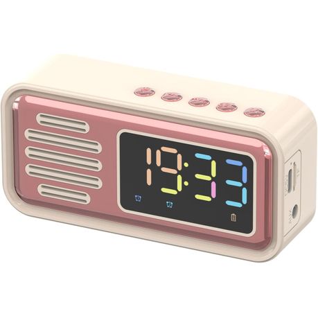 Mini Bluetooth Speaker with Digital Clock - Portable Wireless Sound Image