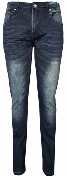 Soviet Pino Mens Fashion Slim Leg Denim - Blue Black