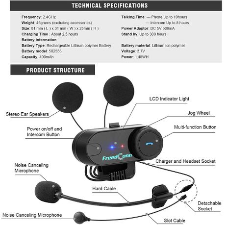 Freed Conn Helmet Bluetooth Intercom System T COM VB Shop Today