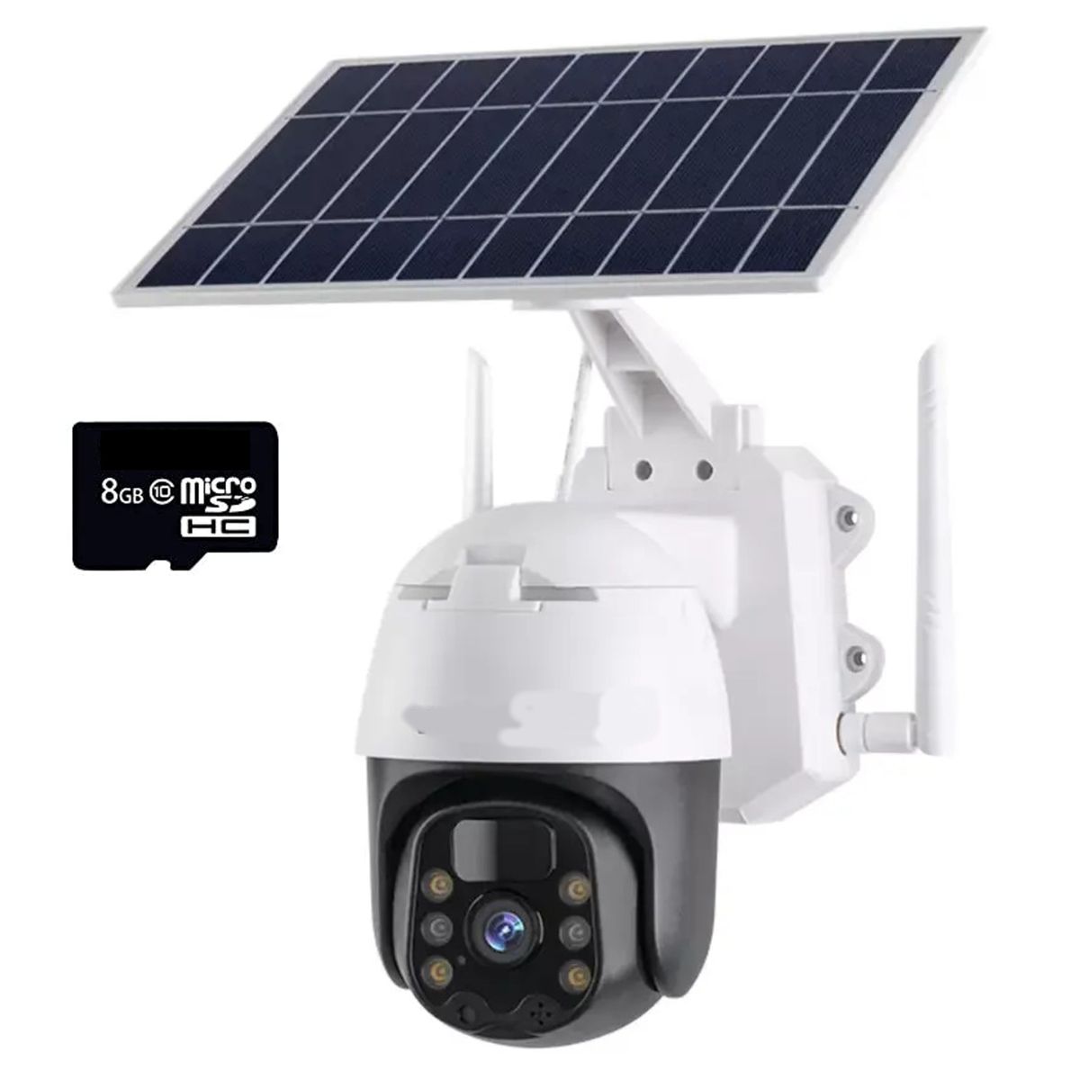 Solar Powered HD Smart Wireless Security Surveillance Camera & 8GB SD