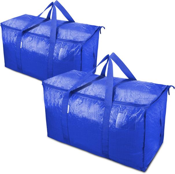 2 Pack Extra Large Moving Bags with Zippers &amp; Carrying Handles