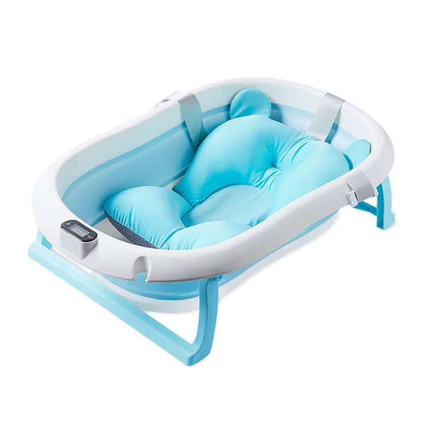 Baby Bath with Thermometer, Frame and Pillow