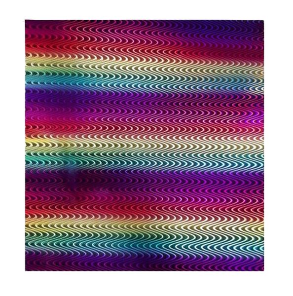 VIVID COLOURS Rainbow Sticker Vinyl Ripple Shaped Pattern +1 Transfer