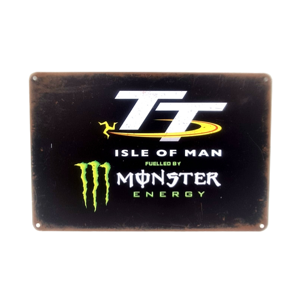 Tin Sign - Isle of Man Fueled by Monster Energy