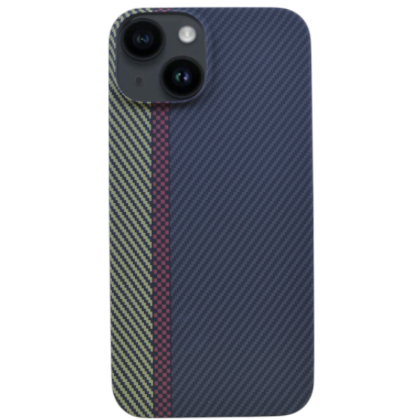 Carbon Fiber-Style Phone Case Compatible With iPhone 14 - Multicolor