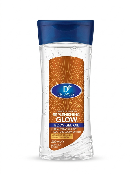 Dr. Davey Replenishing Glow Body Gel Oil with Pure Cocoa Butter - 200ml