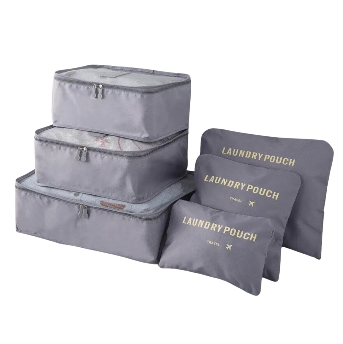 Set Of 6 Travel Packing Cubes & Pouches
