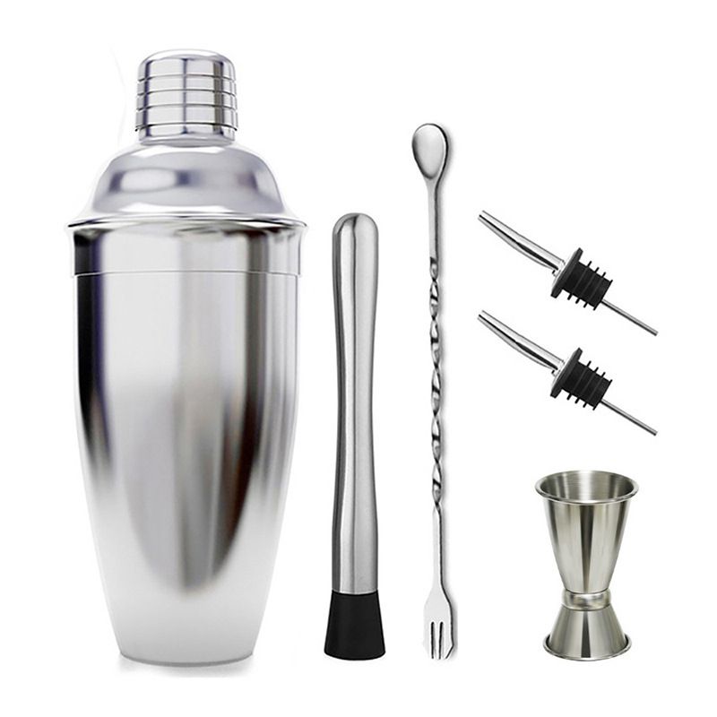 Cocktail Shaker Set Bartender Kit Stainless Steel Bar Tools Kit - 6 ...