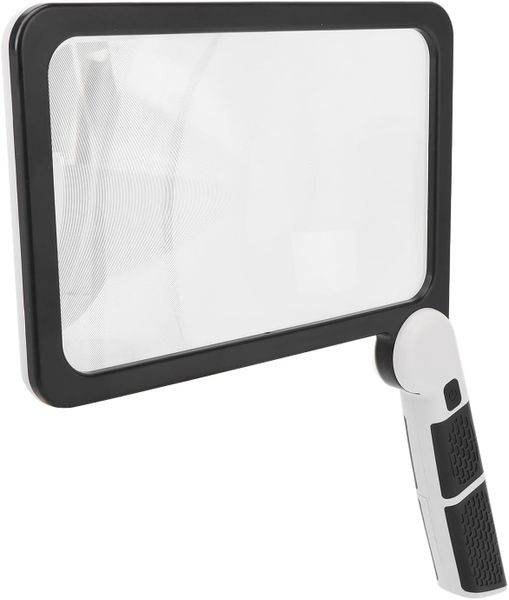 Handheld 5X Magnifier with 48 LED Lights - Foldable Large Reading Lens