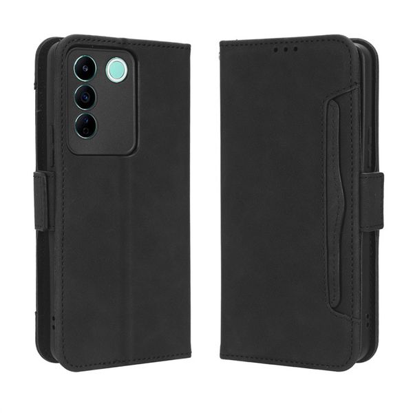Multi Card Groove Leather Cover Compatible With Vivo V60 Lite 4G/5G